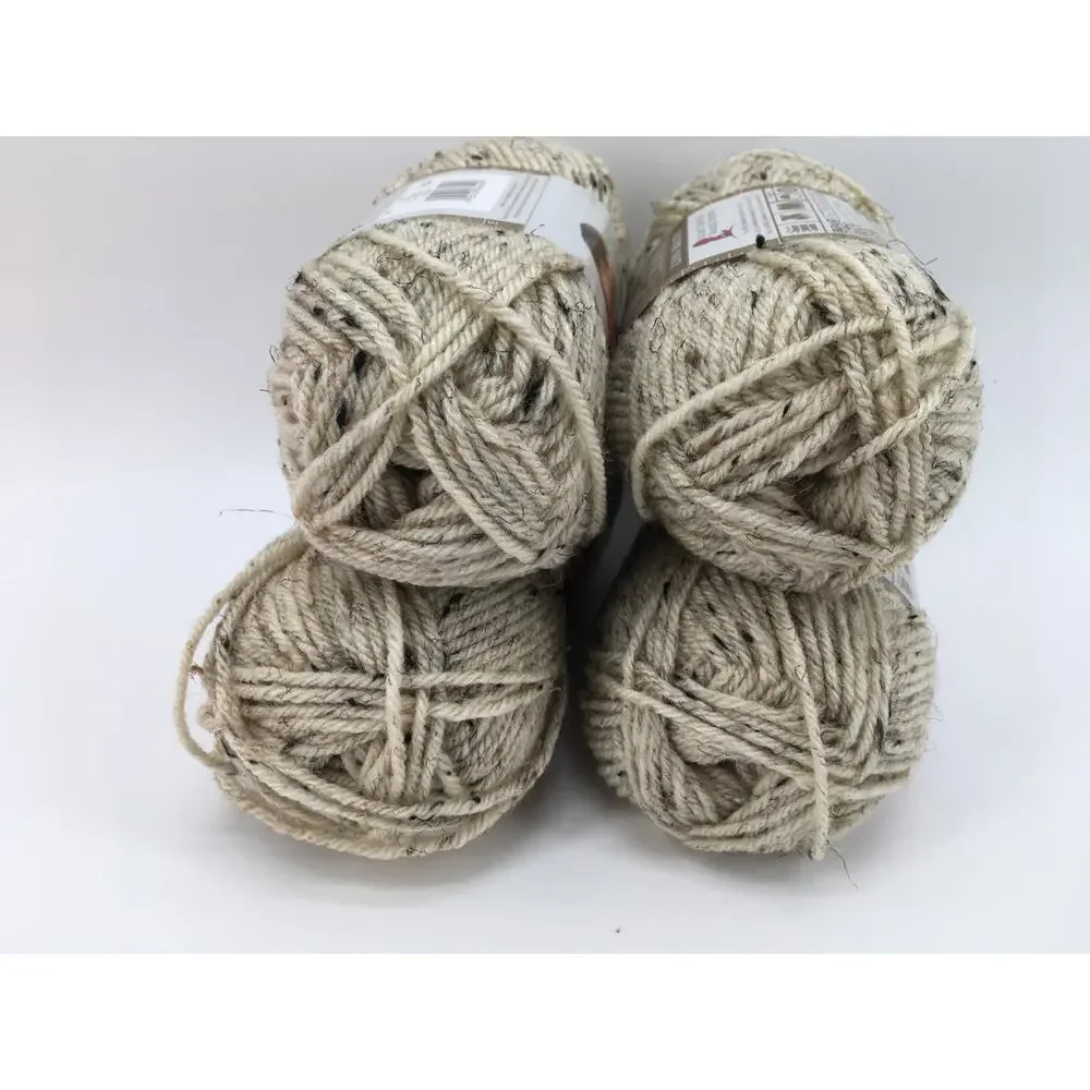 Vanna's Choice Lion Brand Yarn Oatmeal *Lot of 4 Skeins* Vanna White Crochet